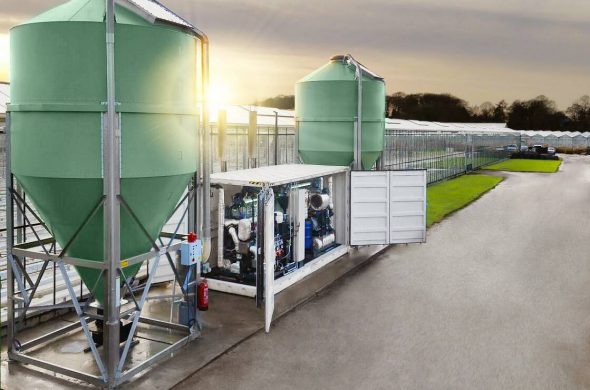 Biomasse Blockheizkraftwerke von Wegscheid Entrenco in der Landwirtschaft Gewächshäuser Energiegewinnung nachhaltig und lokal