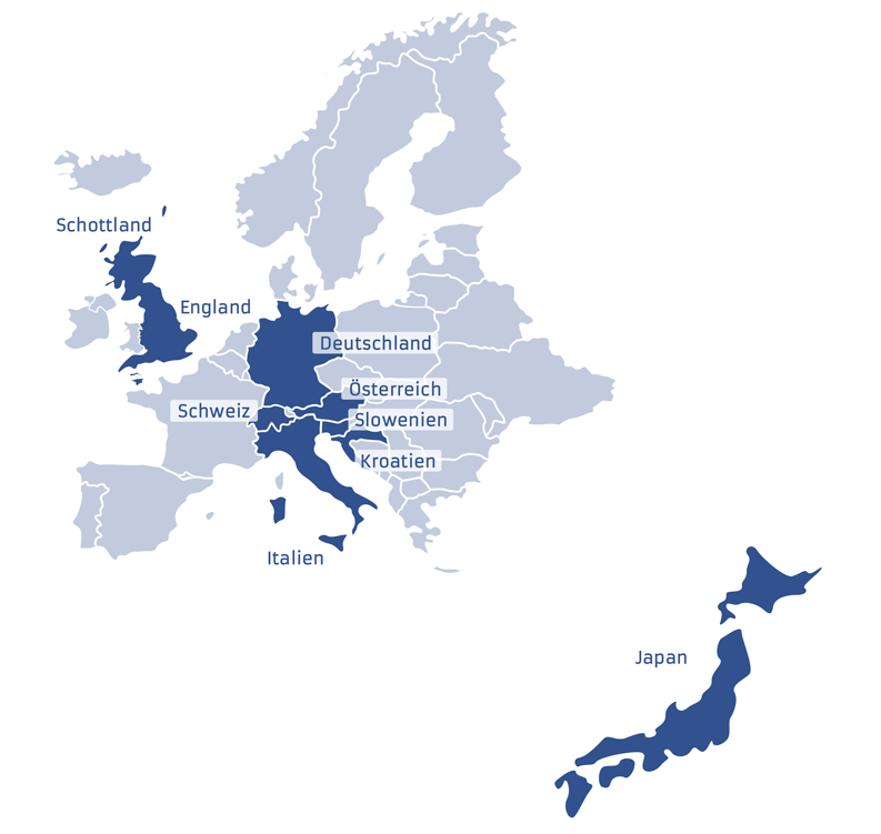 Karte Wegscheid Entrenco Kunden weltweit Blockheizkraftwerke